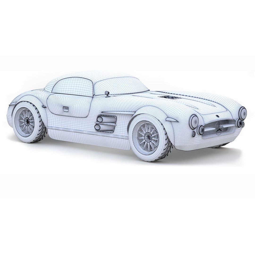 Mercedes-Benz SL 300 3D Model – High Poly Luxury Car, FBX, OBJ - View 11