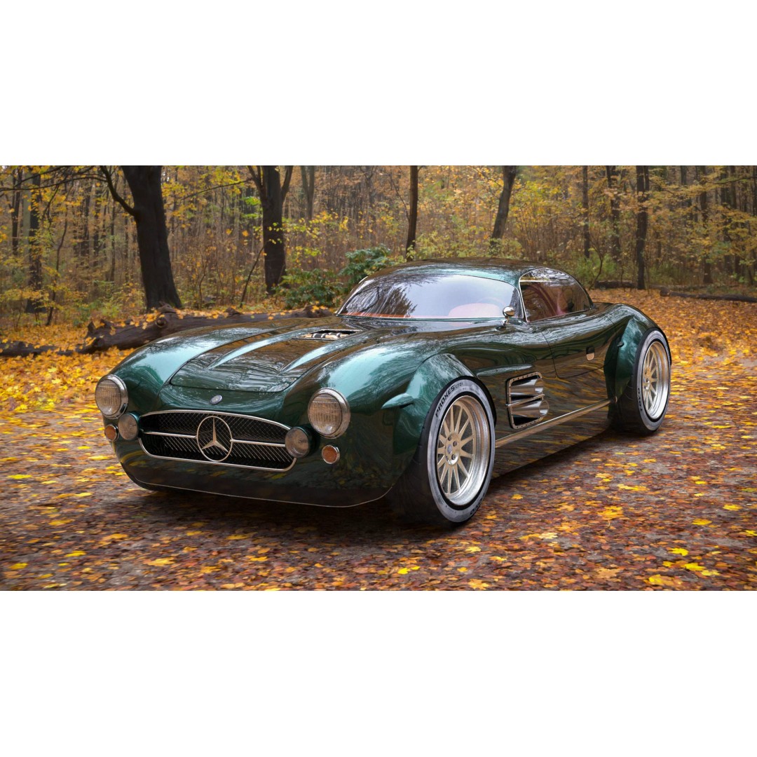 Mercedes-Benz SL 300 3D Model – High Poly Luxury Car, FBX, OBJ - View 2