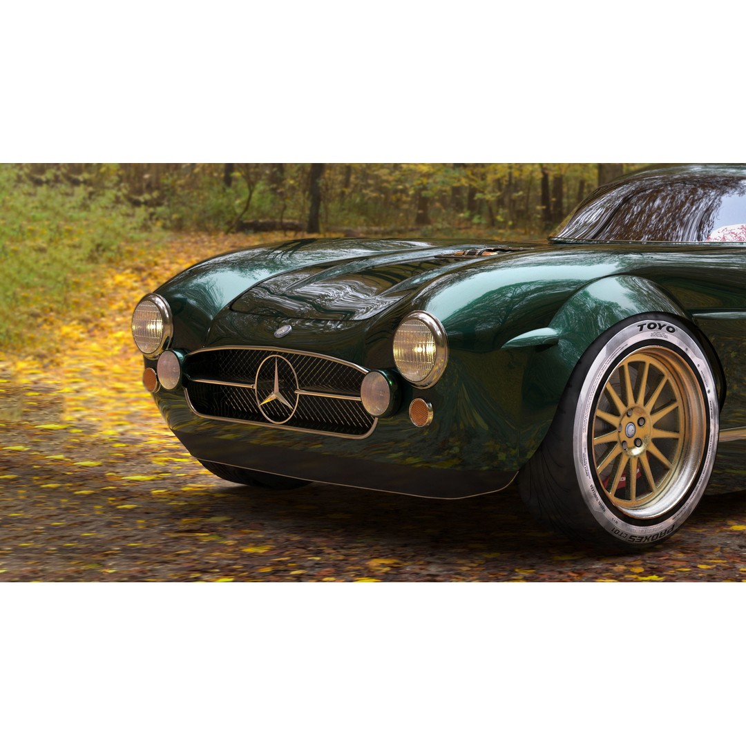 Mercedes-Benz SL 300 3D Model – High Poly Luxury Car, FBX, OBJ - View 5
