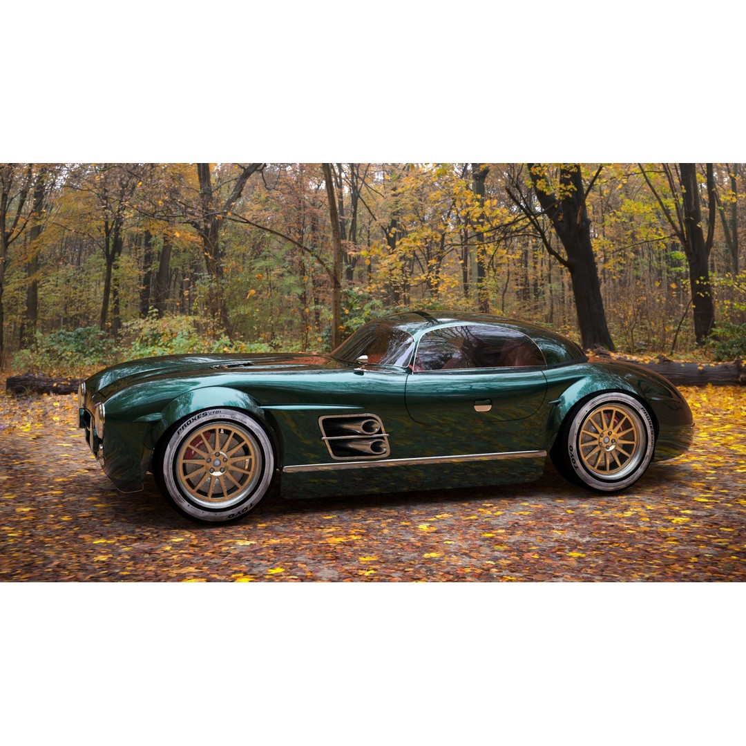 Mercedes-Benz SL 300 3D Model – High Poly Luxury Car, FBX, OBJ - View 6