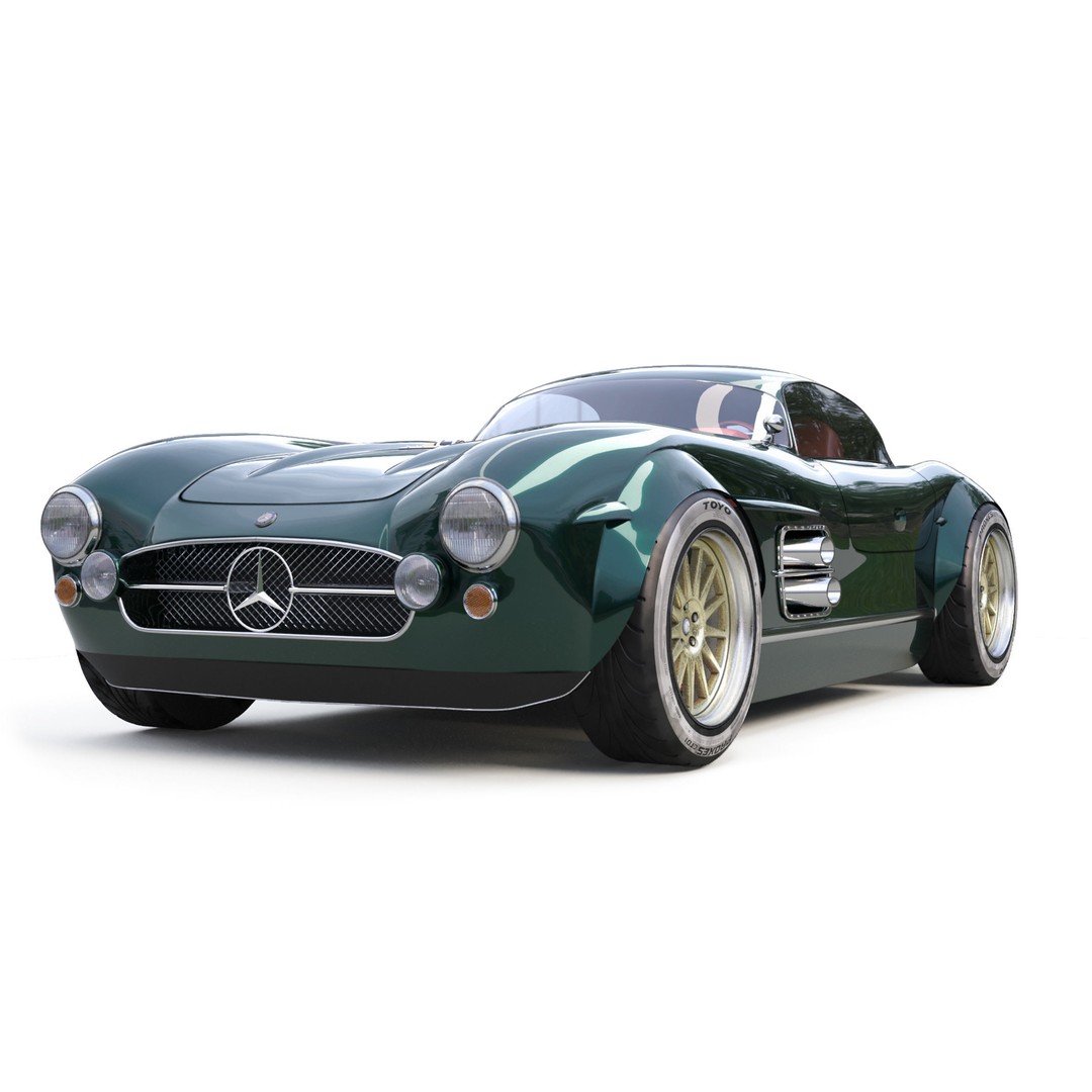 Mercedes-Benz SL 300 3D Model – High Poly Luxury Car, FBX, OBJ - View 7