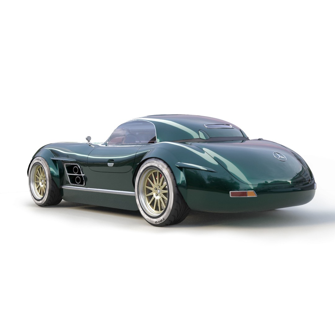 Mercedes-Benz SL 300 3D Model – High Poly Luxury Car, FBX, OBJ - View 8