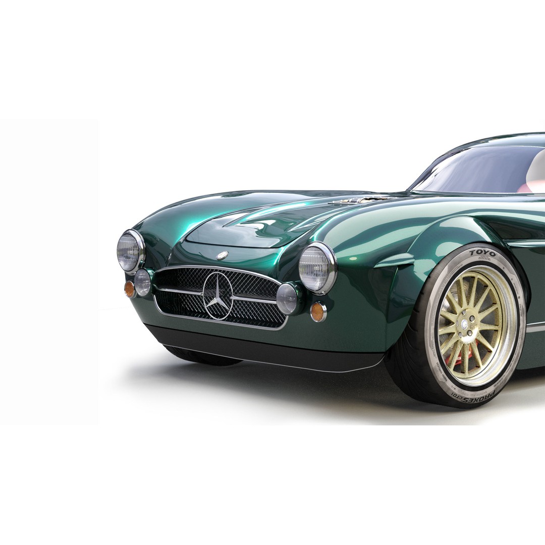 Mercedes-Benz SL 300 3D Model – High Poly Luxury Car, FBX, OBJ - View 9