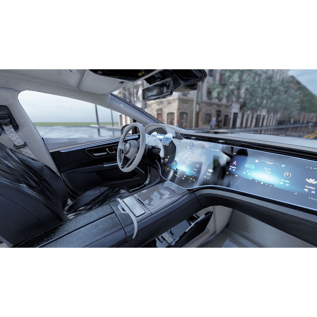 Mercedes EQS 580 3D Model – High Poly Luxury Car with Interior - View 18