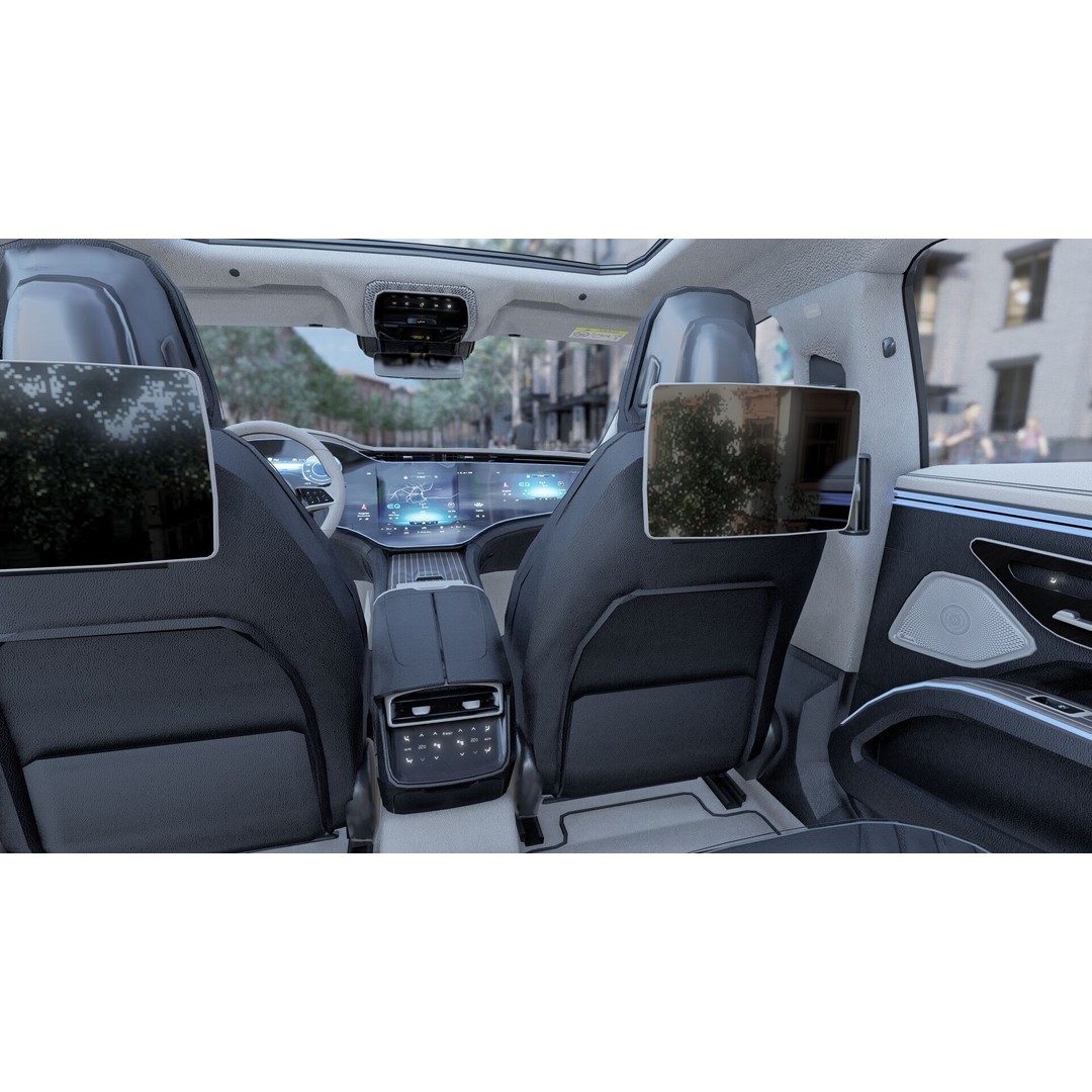 Mercedes EQS 580 3D Model – High Poly Luxury Car with Interior - View 21