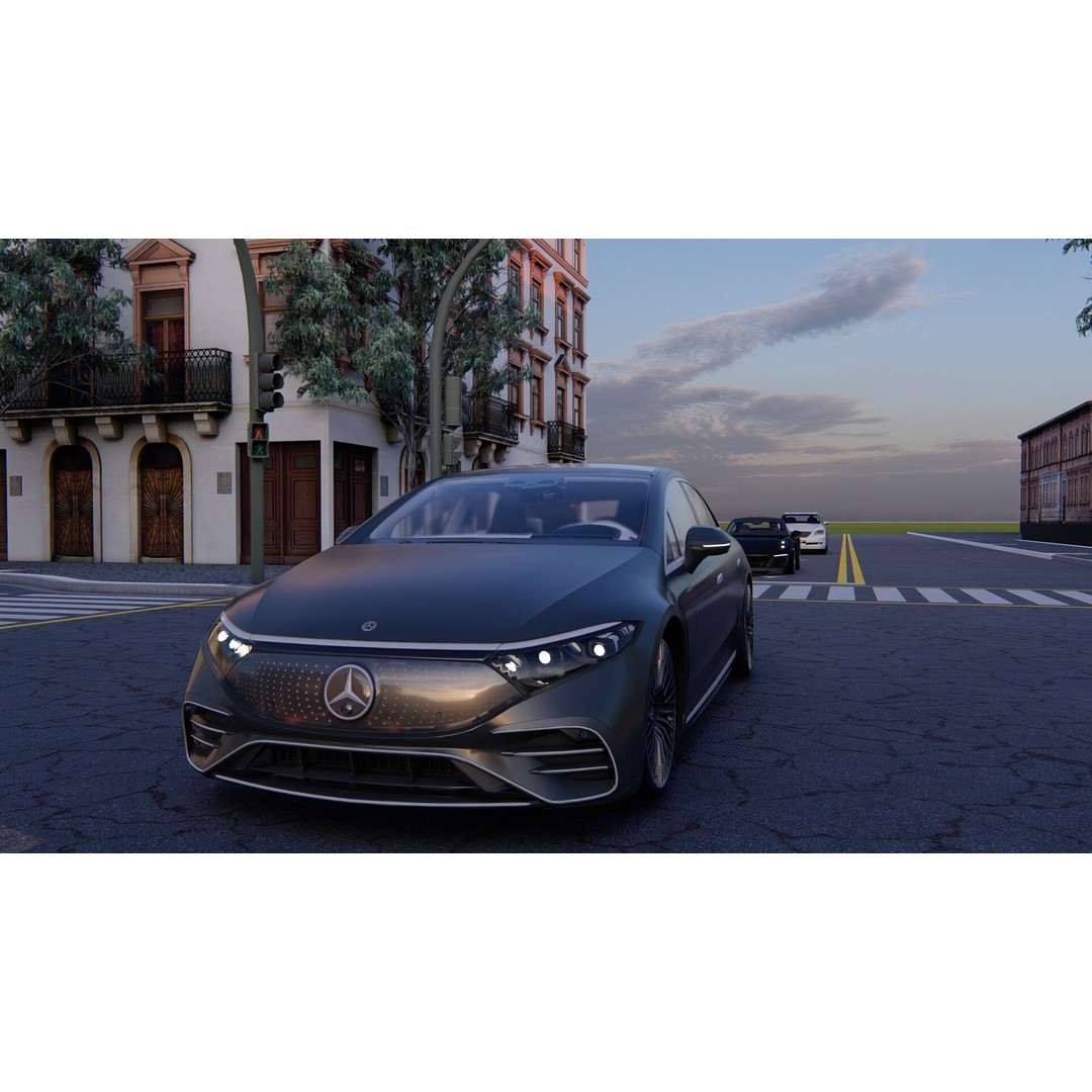 Mercedes EQS 580 3D Model – High Poly Luxury Car with Interior - View 23