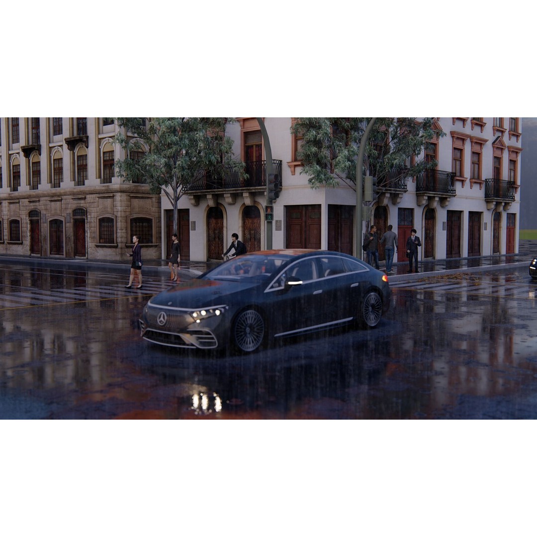 Mercedes EQS 580 3D Model – High Poly Luxury Car with Interior - View 26
