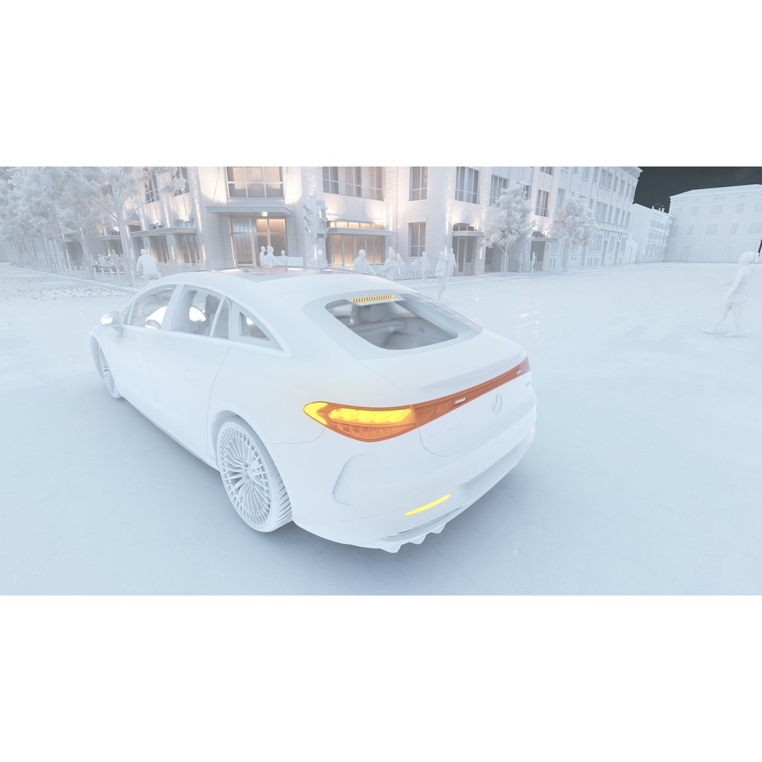 Mercedes EQS 580 3D Model – High Poly Luxury Car with Interior - View 31
