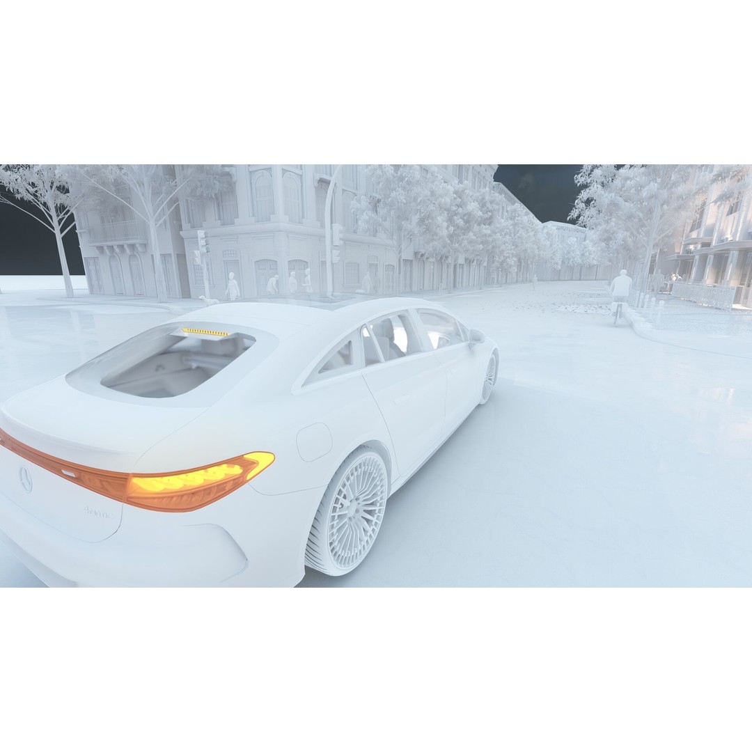 Mercedes EQS 580 3D Model – High Poly Luxury Car with Interior - View 32