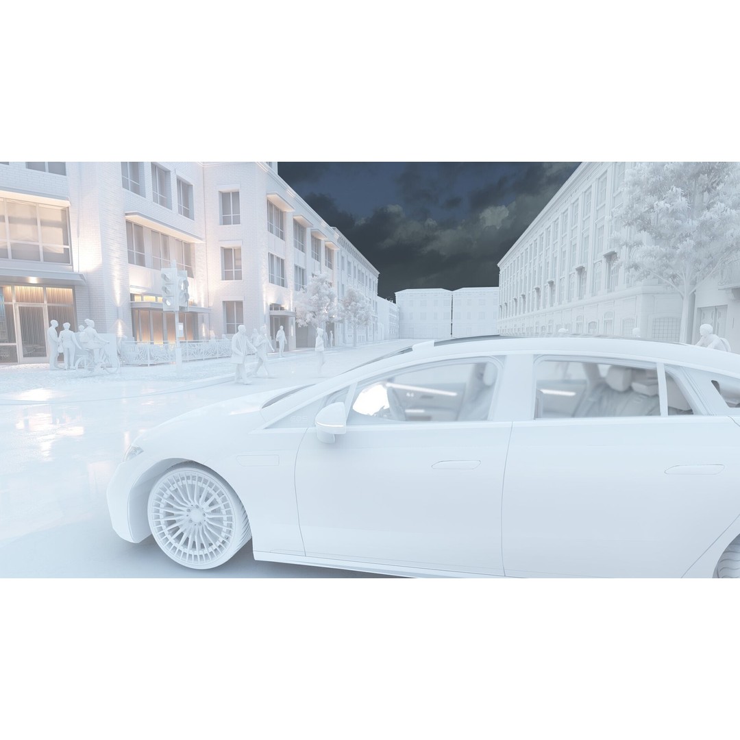 Mercedes EQS 580 3D Model – High Poly Luxury Car with Interior - View 35