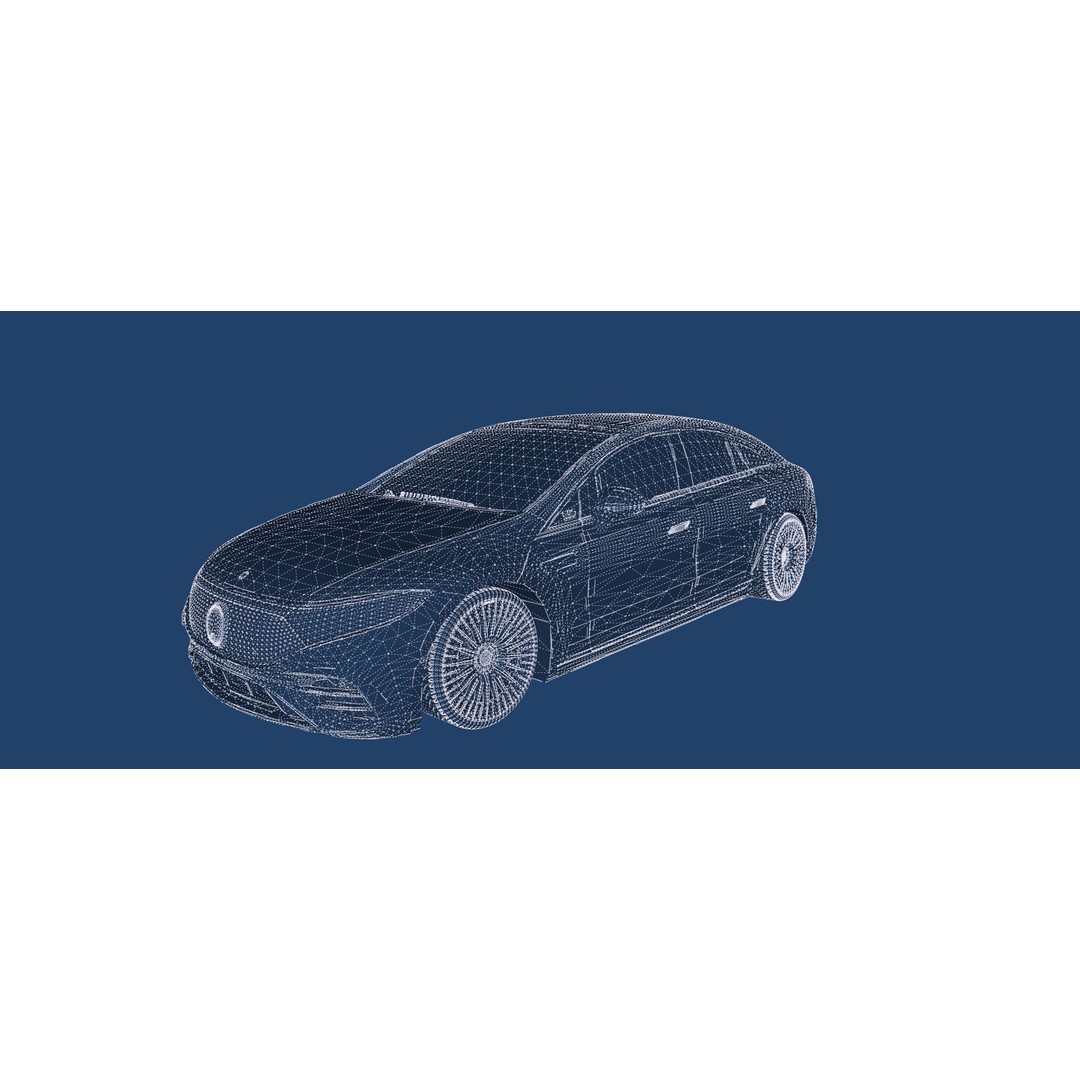 Mercedes EQS 580 3D Model – High Poly Luxury Car with Interior - View 41