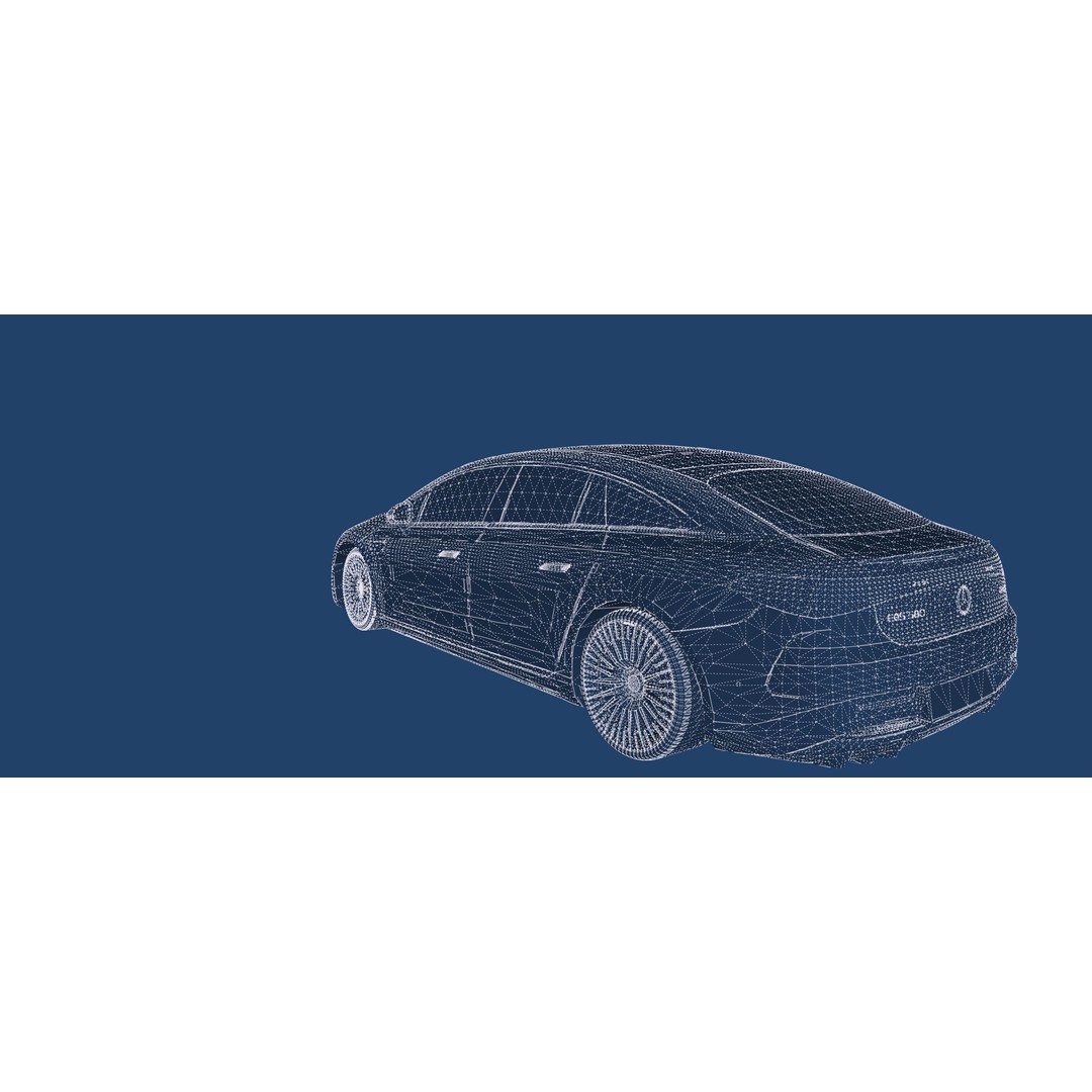 Mercedes EQS 580 3D Model – High Poly Luxury Car with Interior - View 42