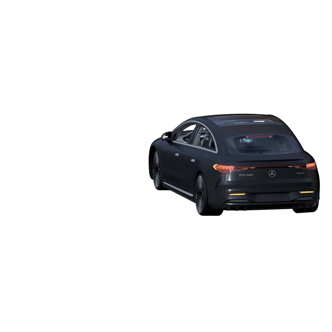 Mercedes EQS 580 3D Model – High Poly Luxury Car with Interior - View 5