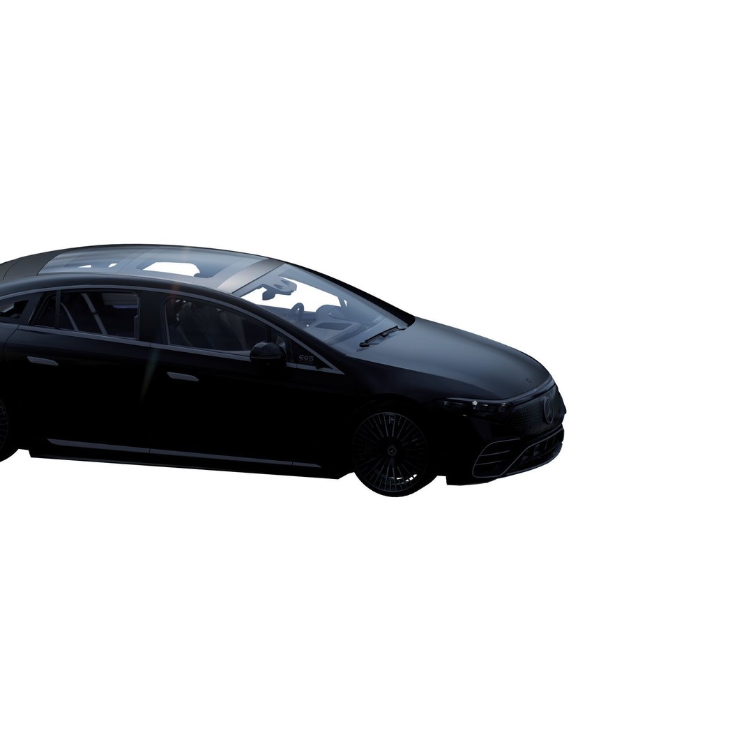 Mercedes EQS 580 3D Model – High Poly Luxury Car with Interior - View 7