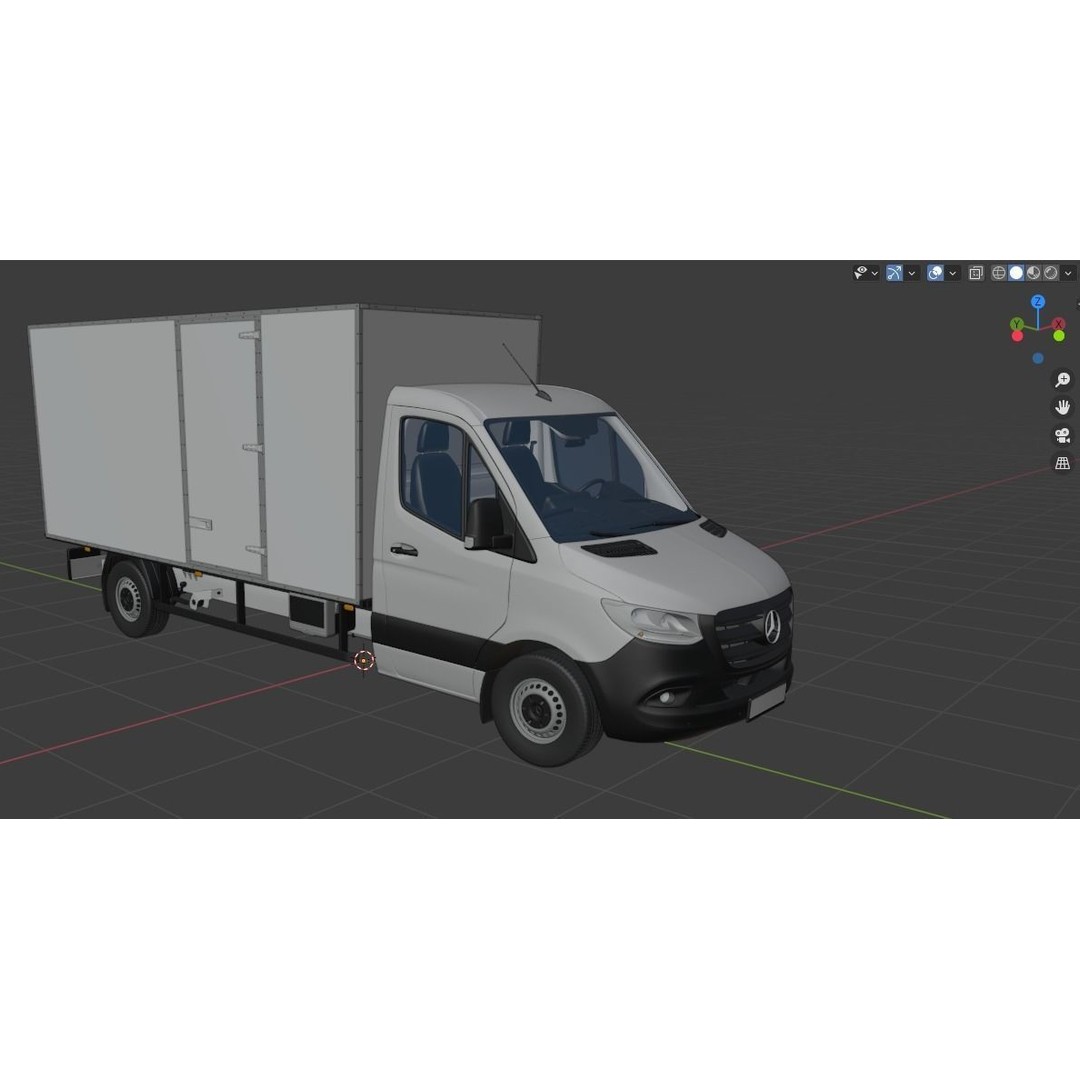 Mercedes-Benz Sprinter L3 3D Model – Isothermal Truck, FBX, OBJ