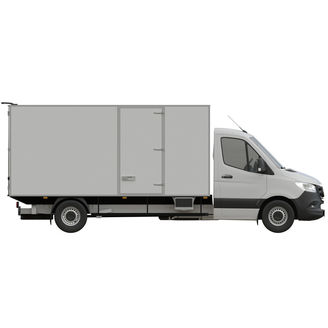 Mercedes-Benz Sprinter L3 3D Model – Isothermal Truck, FBX, OBJ - View 11