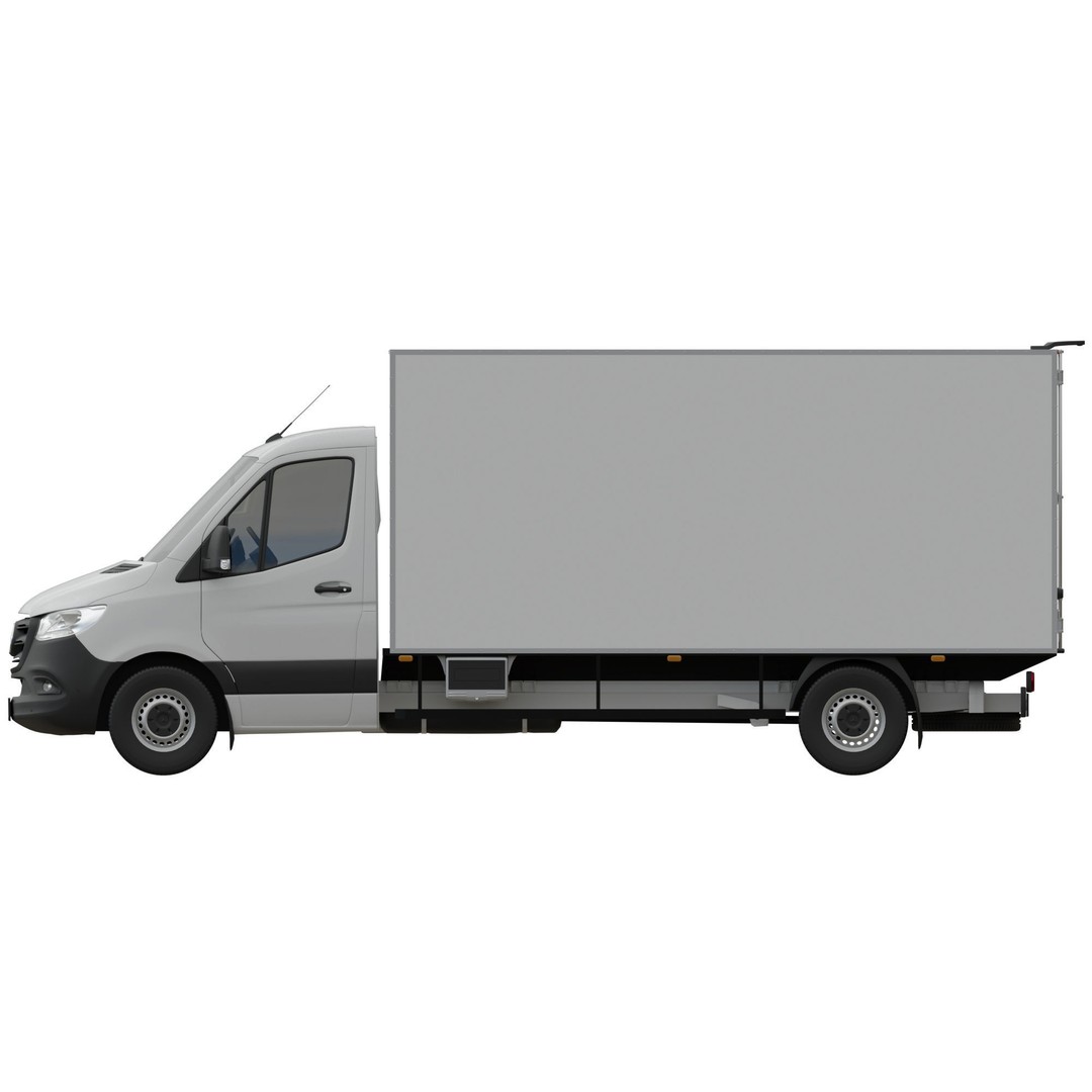 Mercedes-Benz Sprinter L3 3D Model – Isothermal Truck, FBX, OBJ - View 12