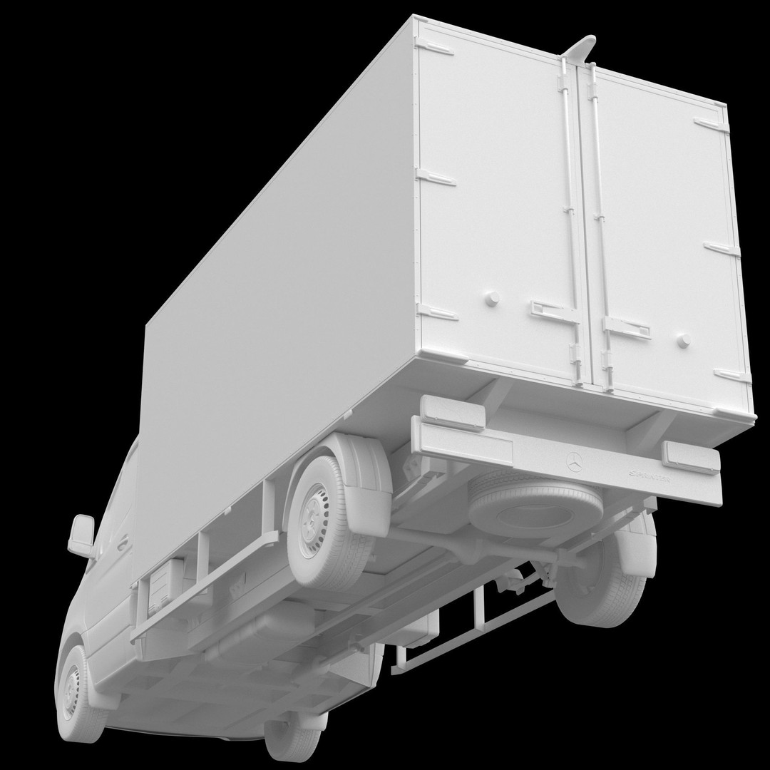 Mercedes-Benz Sprinter L3 3D Model – Isothermal Truck, FBX, OBJ - View 15