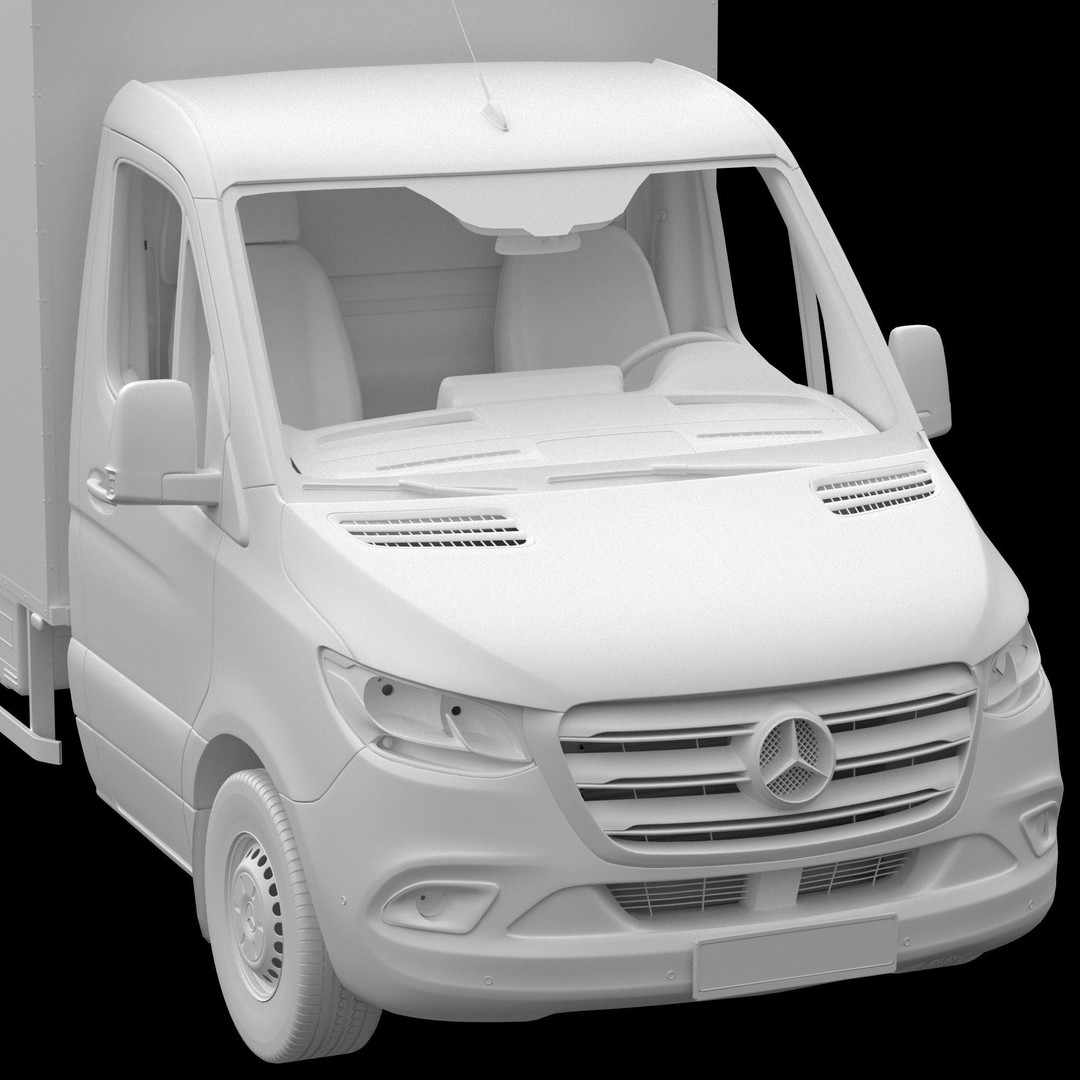 Mercedes-Benz Sprinter L3 3D Model – Isothermal Truck, FBX, OBJ - View 16