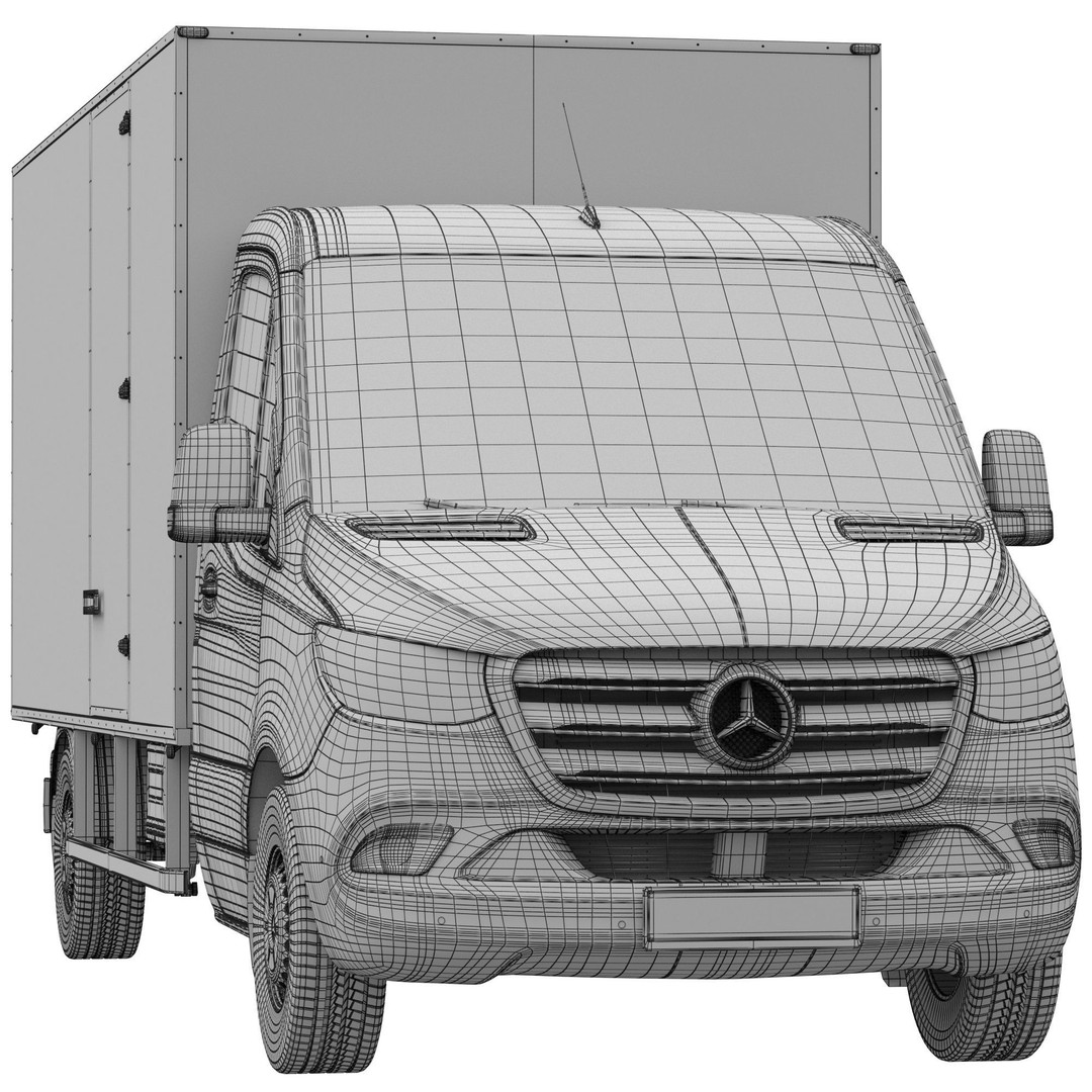Mercedes-Benz Sprinter L3 3D Model – Isothermal Truck, FBX, OBJ - View 17