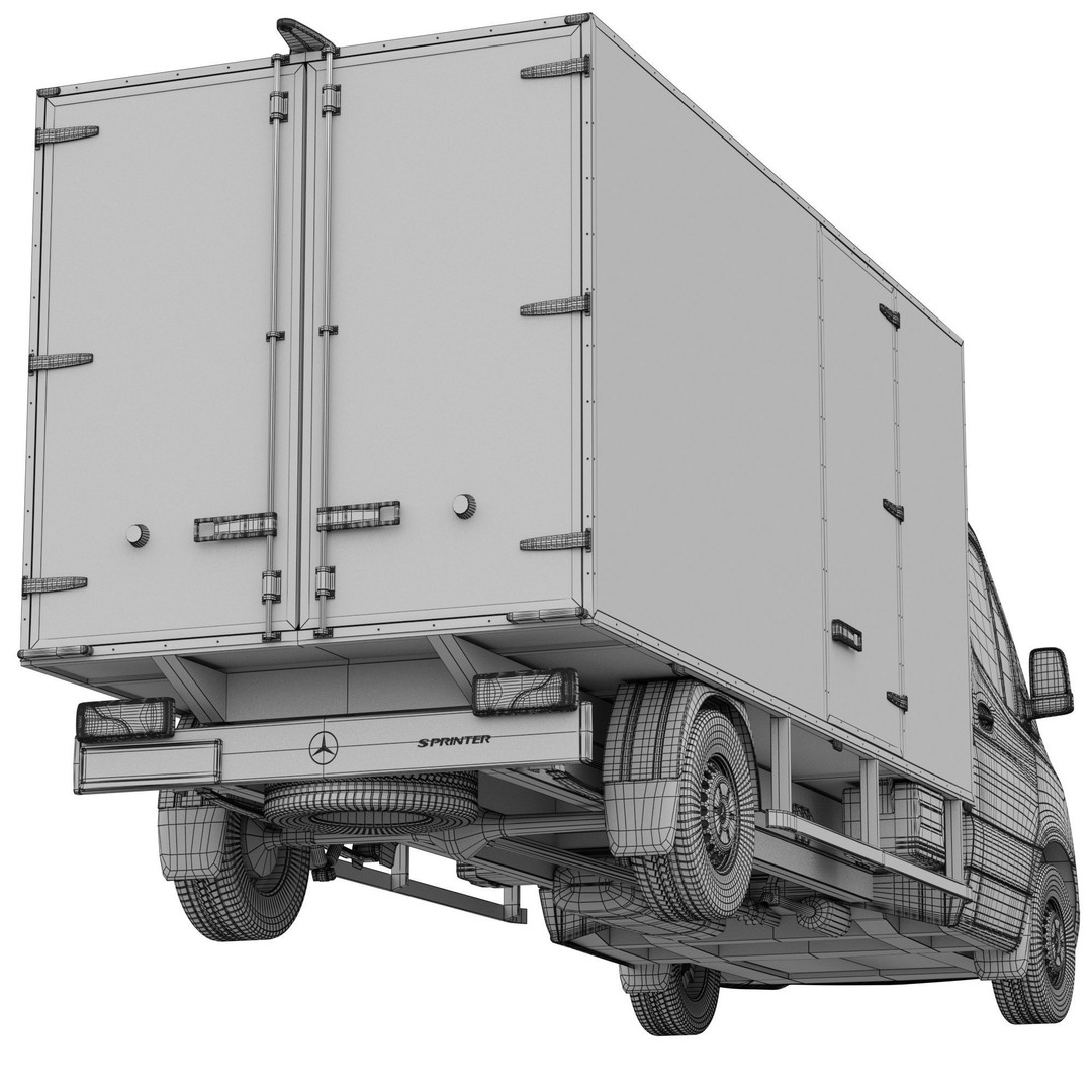 Mercedes-Benz Sprinter L3 3D Model – Isothermal Truck, FBX, OBJ - View 18