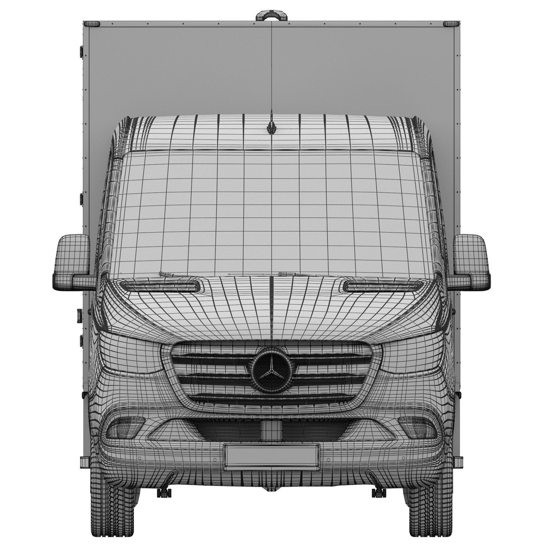 Mercedes-Benz Sprinter L3 3D Model – Isothermal Truck, FBX, OBJ - View 19