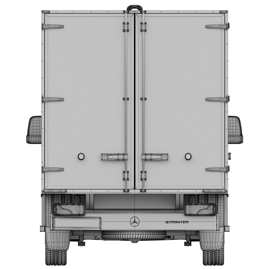Mercedes-Benz Sprinter L3 3D Model – Isothermal Truck, FBX, OBJ - View 20