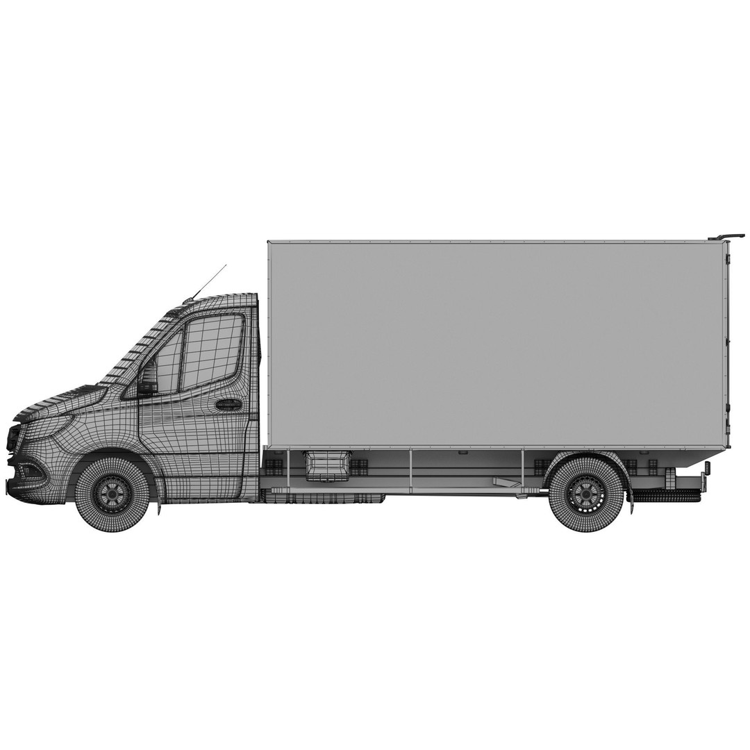 Mercedes-Benz Sprinter L3 3D Model – Isothermal Truck, FBX, OBJ - View 22