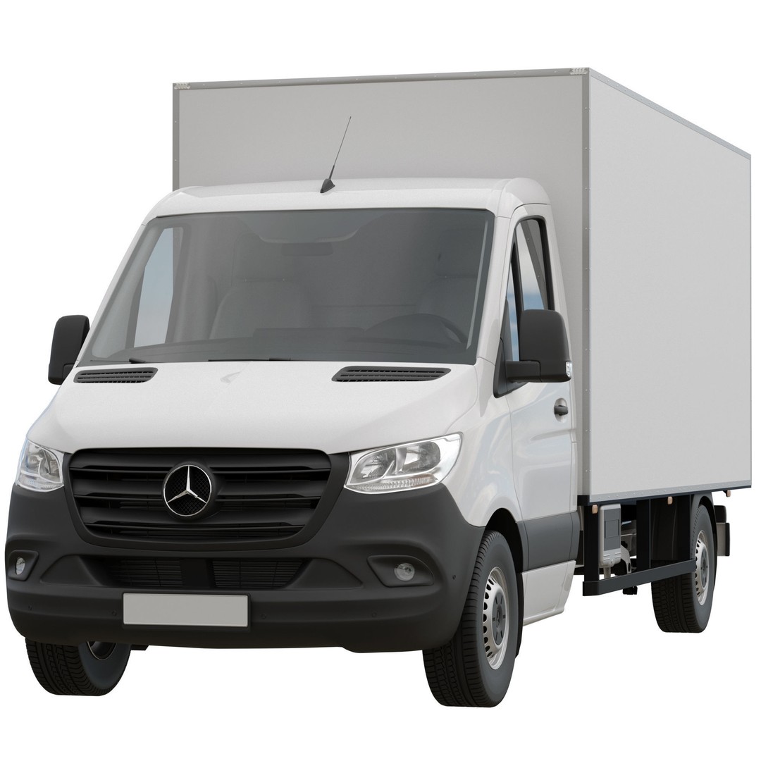 Mercedes-Benz Sprinter L3 3D Model – Isothermal Truck, FBX, OBJ - View 3