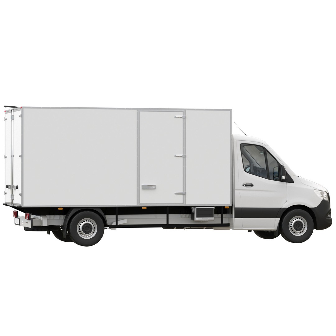 Mercedes-Benz Sprinter L3 3D Model – Isothermal Truck, FBX, OBJ - View 4