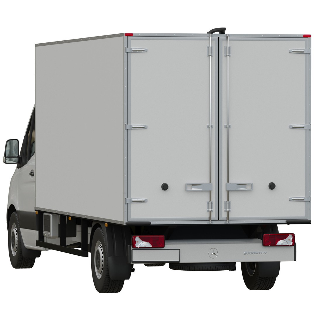 Mercedes-Benz Sprinter L3 3D Model – Isothermal Truck, FBX, OBJ - View 6
