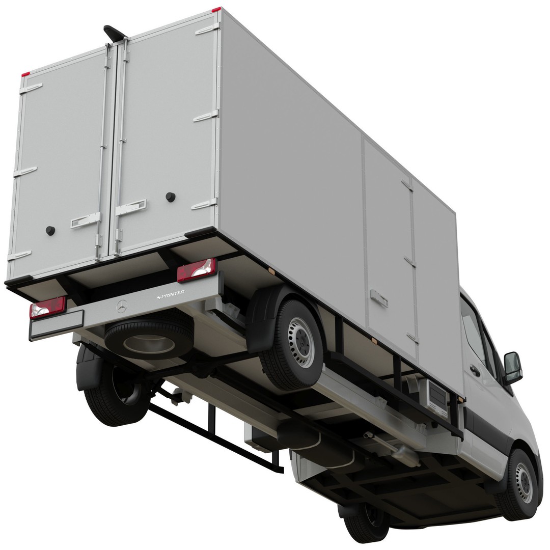 Mercedes-Benz Sprinter L3 3D Model – Isothermal Truck, FBX, OBJ - View 7