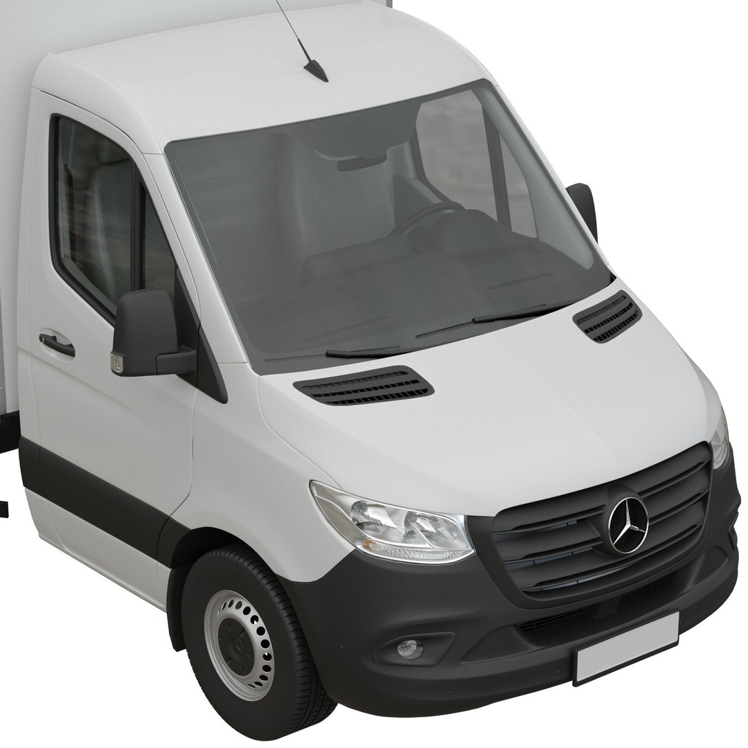 Mercedes-Benz Sprinter L3 3D Model – Isothermal Truck, FBX, OBJ - View 8