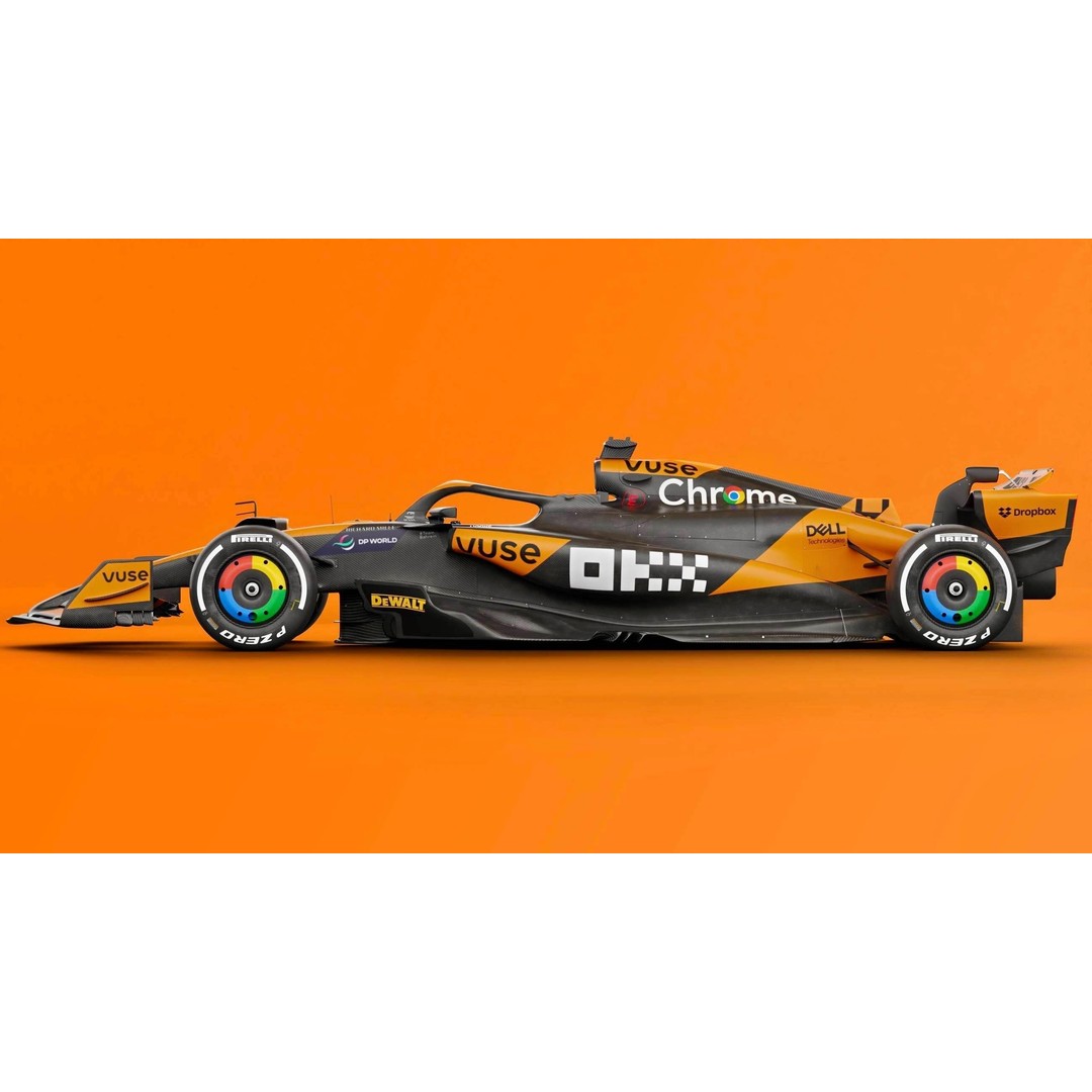 McLaren MCL38 3D Model – High Poly Racing Car with PBR Textures, FBX - View 3
