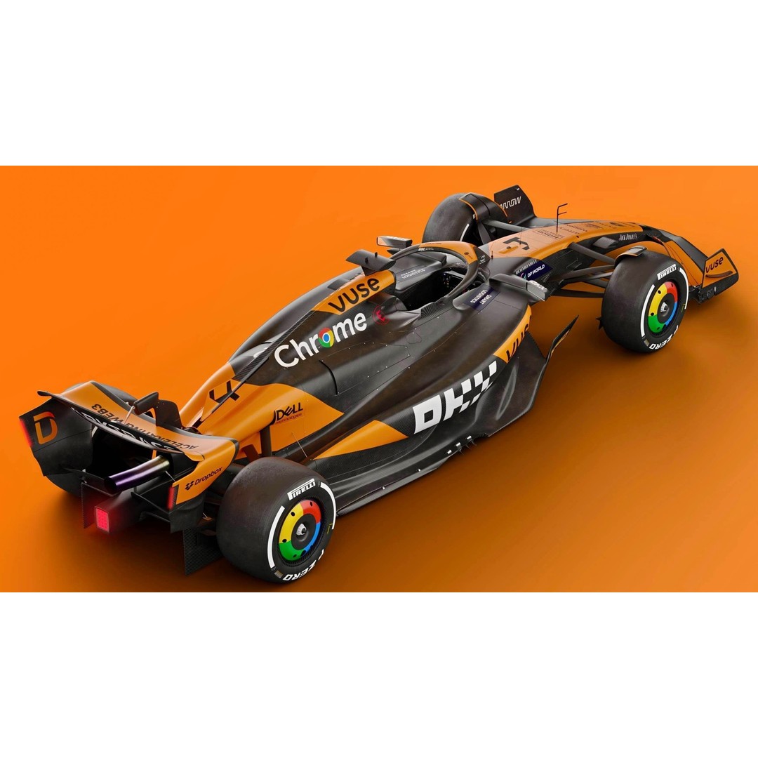 McLaren MCL38 3D Model – High Poly Racing Car with PBR Textures, FBX - View 9