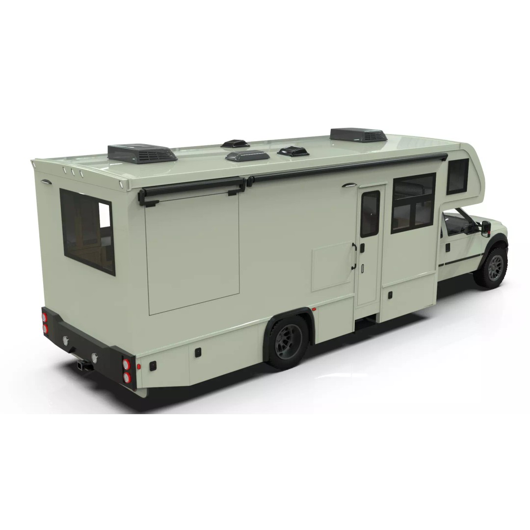 Low-Poly Motorhome 3D Model – Animated RV Asset, Game Ready GLB - View 13