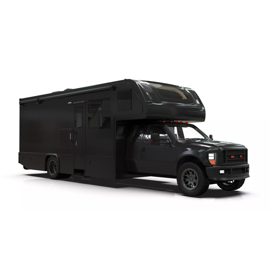 Low-Poly Motorhome 3D Model – Animated RV Asset, Game Ready GLB - View 17