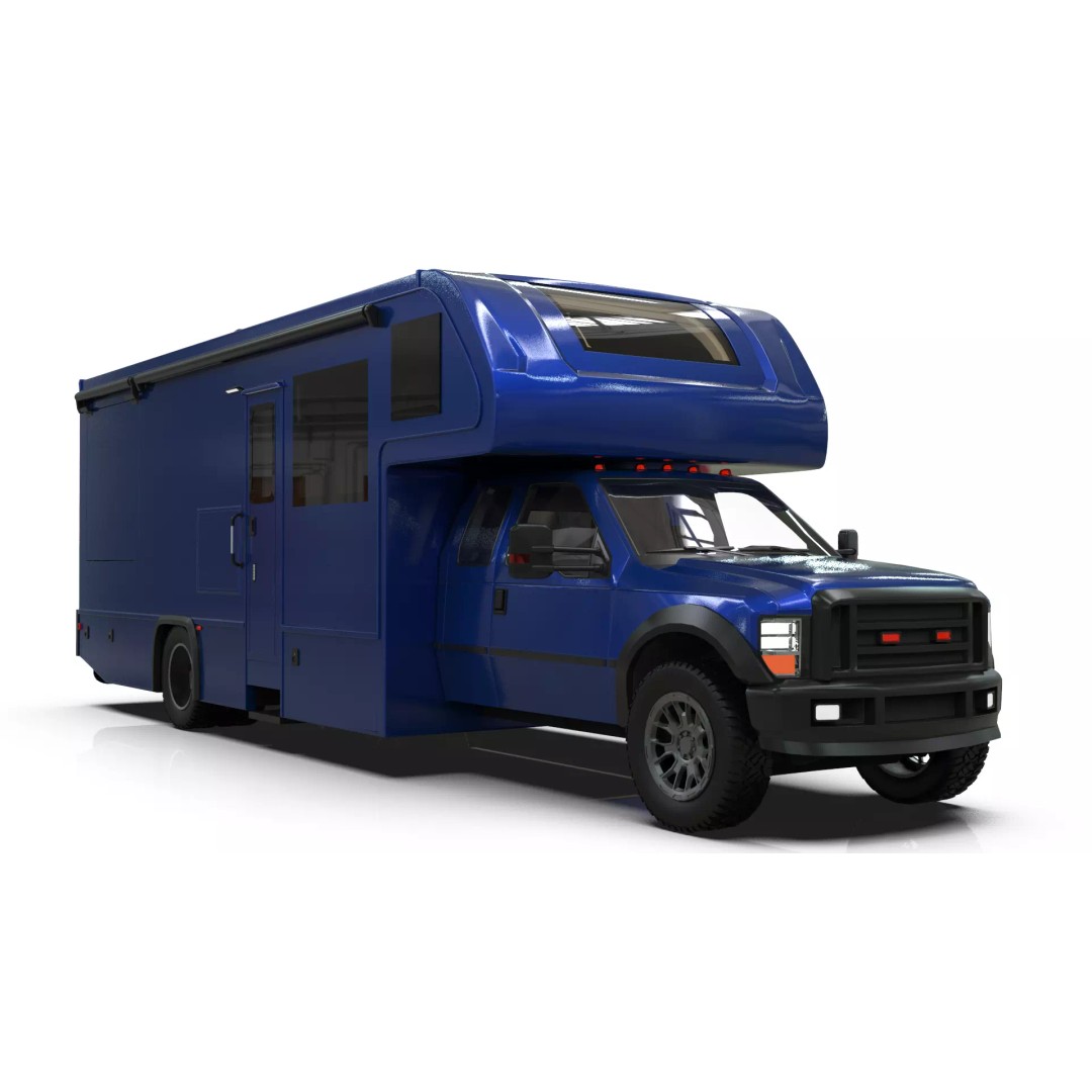 Low-Poly Motorhome 3D Model – Animated RV Asset, Game Ready GLB - View 20