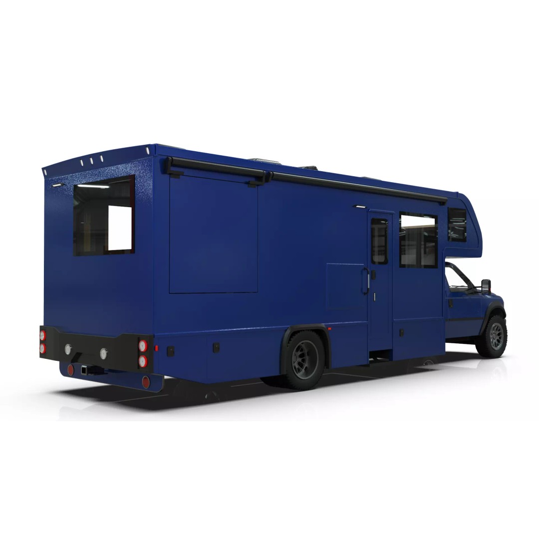 Low-Poly Motorhome 3D Model – Animated RV Asset, Game Ready GLB - View 21