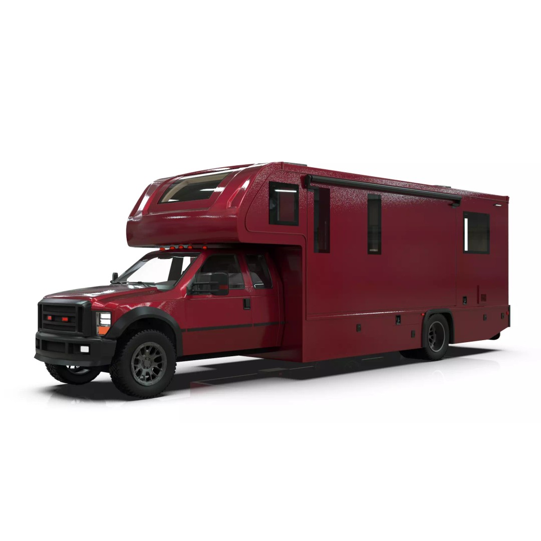Low-Poly Motorhome 3D Model – Animated RV Asset, Game Ready GLB - View 22