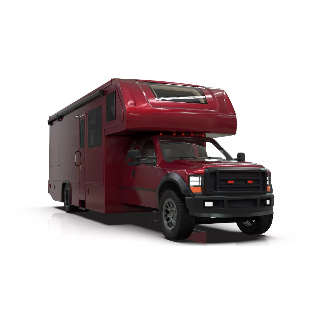 Low-Poly Motorhome 3D Model – Animated RV Asset, Game Ready GLB - View 23