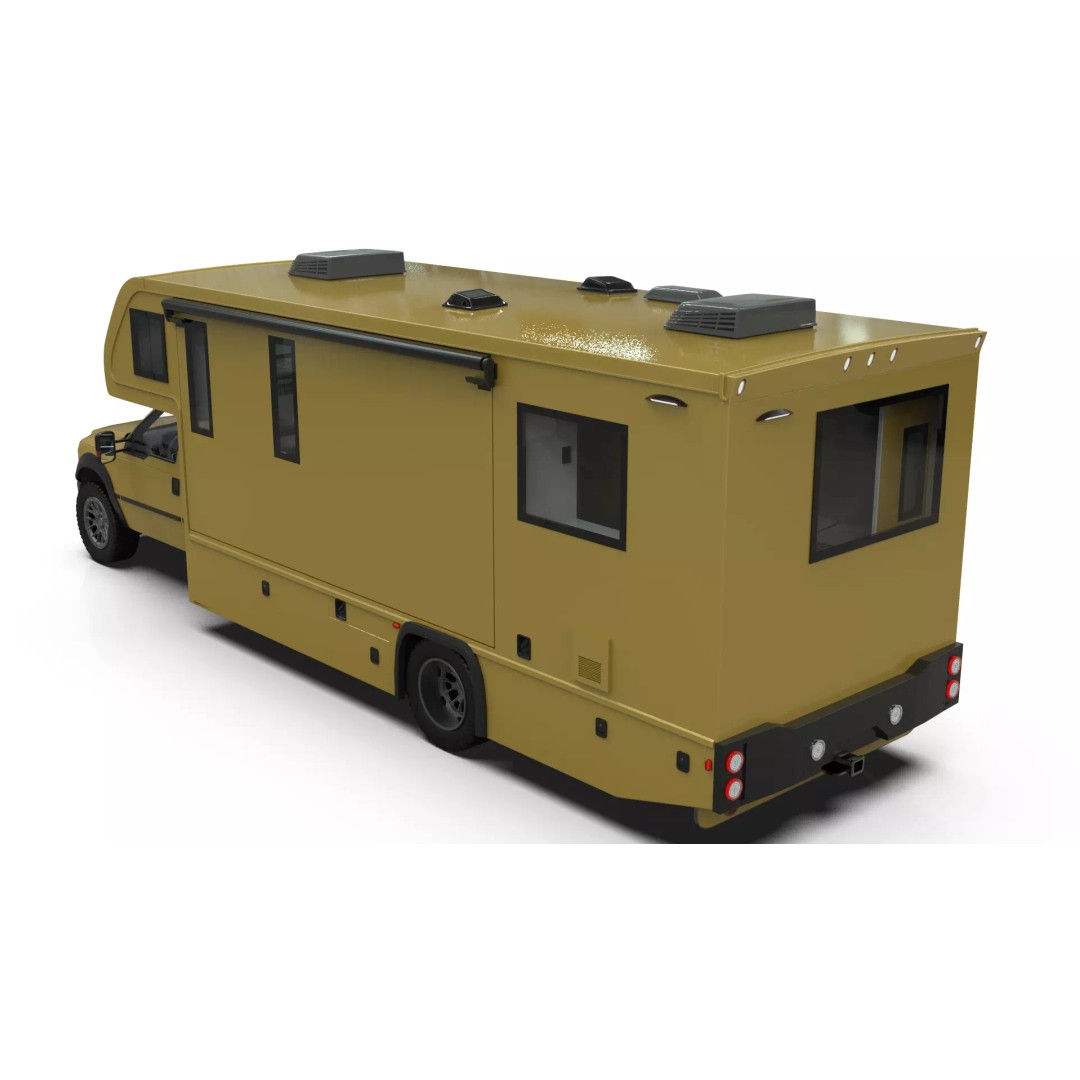 Low-Poly Motorhome 3D Model – Animated RV Asset, Game Ready GLB - View 26