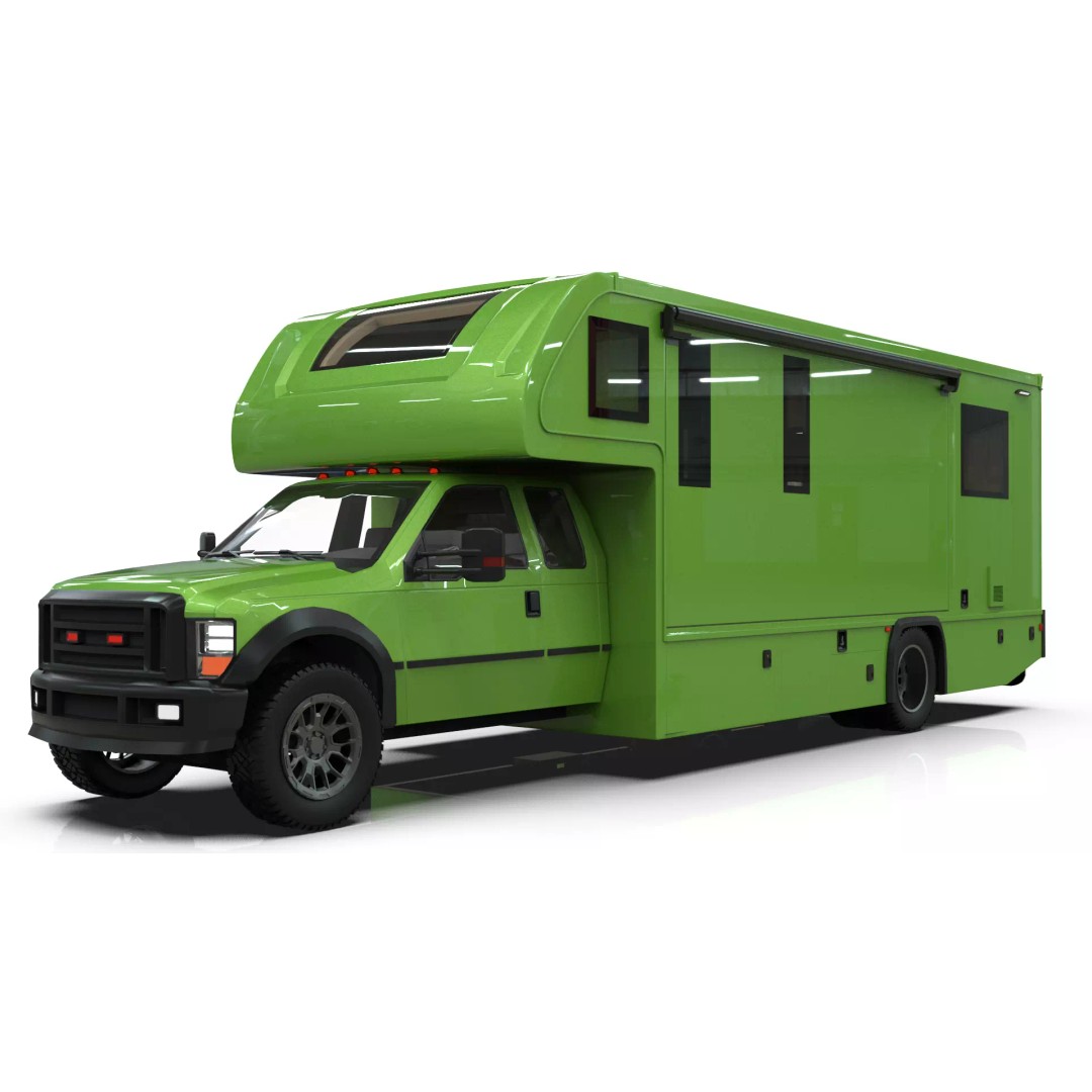 Low-Poly Motorhome 3D Model – Animated RV Asset, Game Ready GLB - View 27