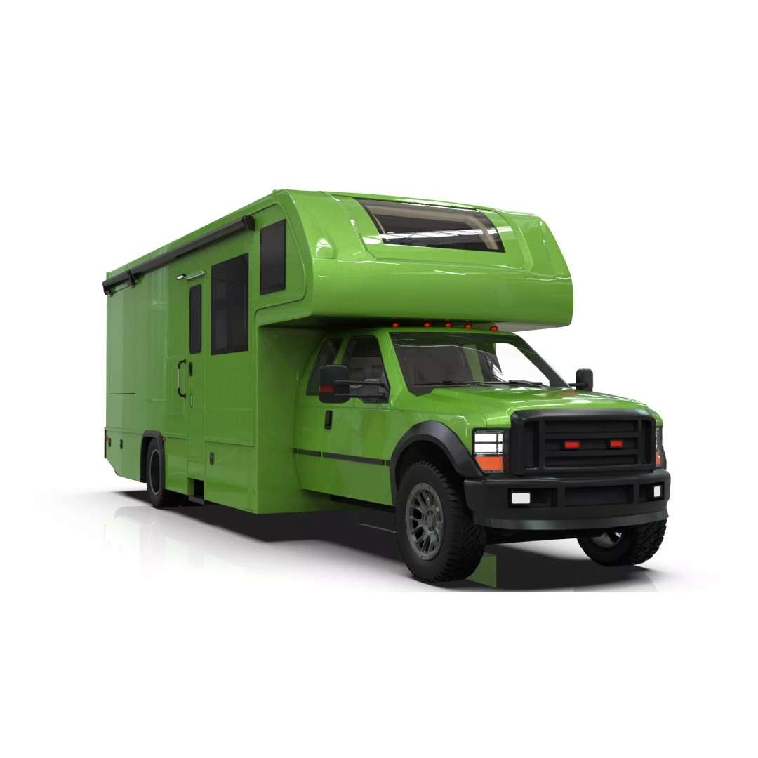 Low-Poly Motorhome 3D Model – Animated RV Asset, Game Ready GLB - View 28