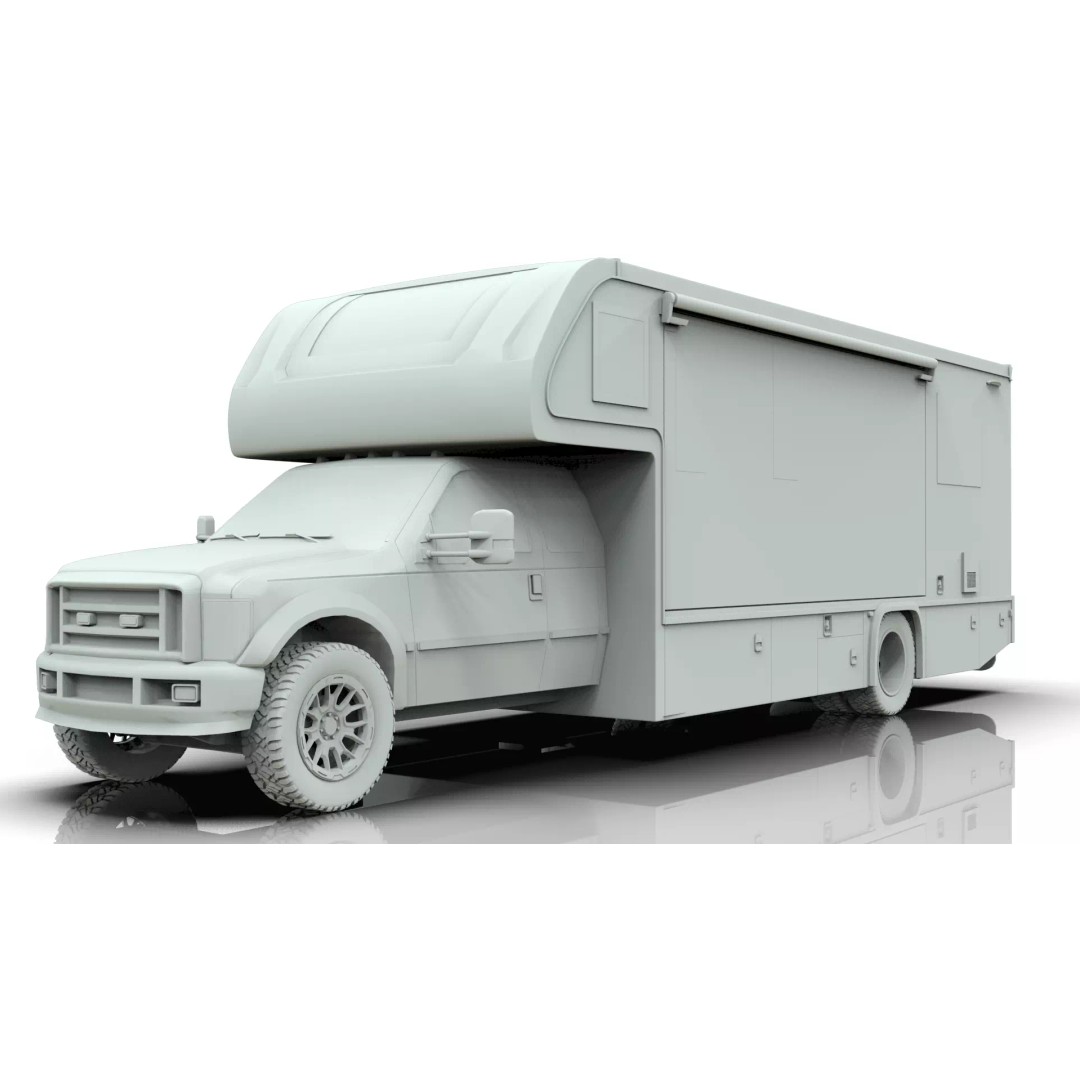 Low-Poly Motorhome 3D Model – Animated RV Asset, Game Ready GLB - View 31