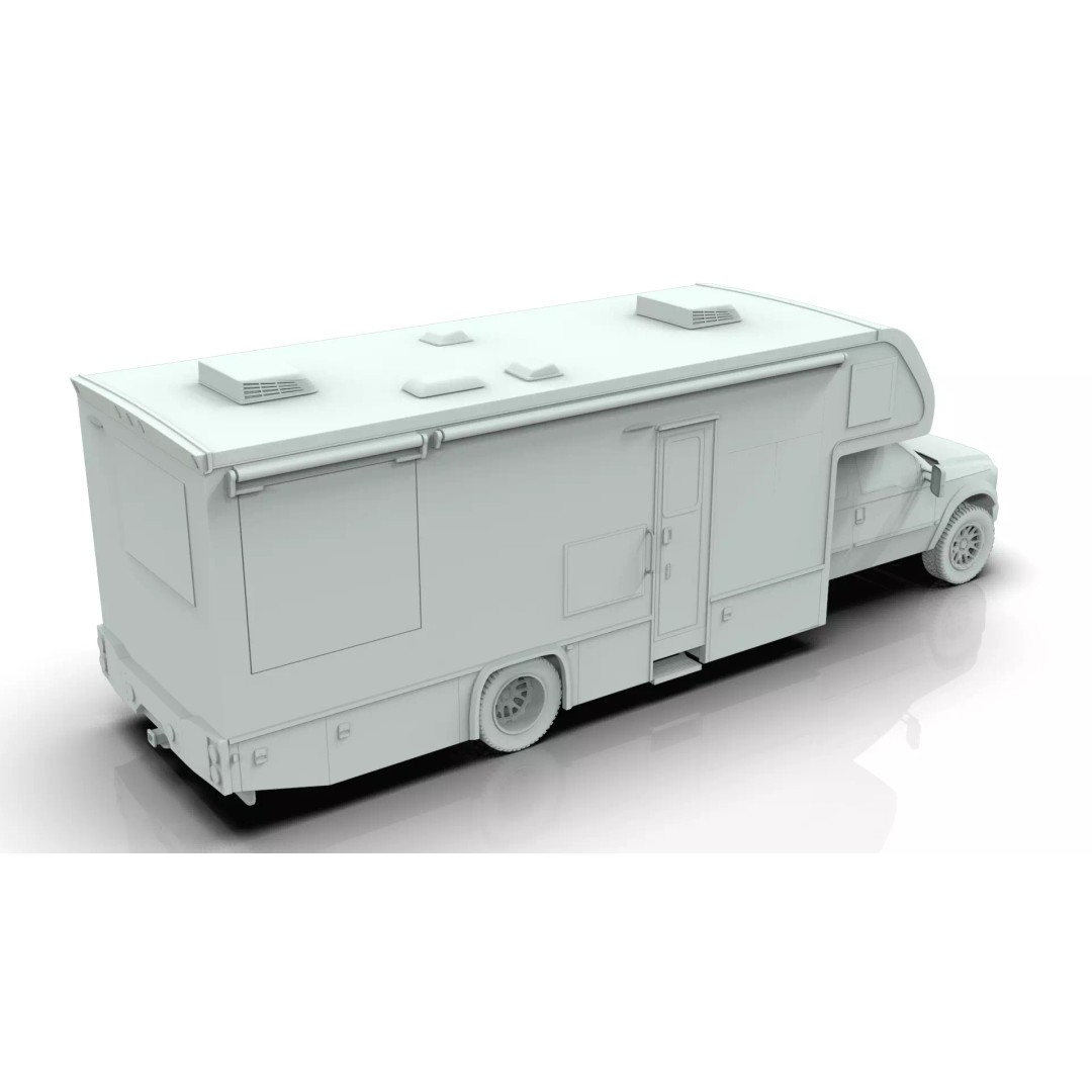 Low-Poly Motorhome 3D Model – Animated RV Asset, Game Ready GLB - View 33