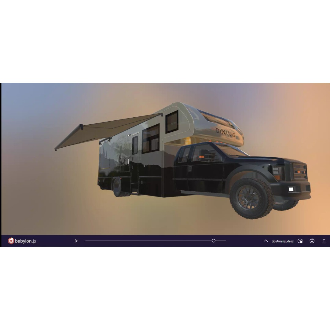 Low-Poly Motorhome 3D Model – Animated RV Asset, Game Ready GLB - View 35