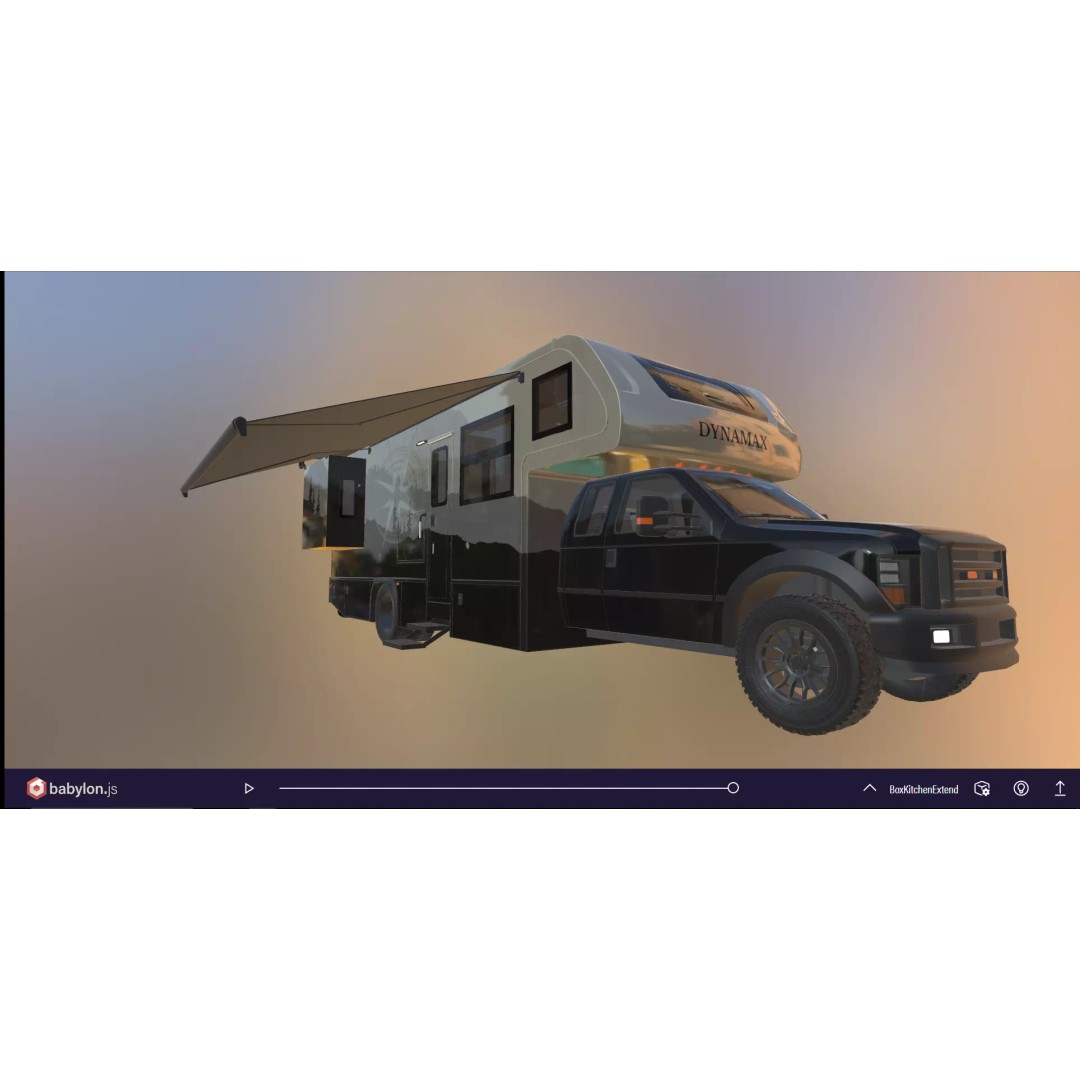 Low-Poly Motorhome 3D Model – Animated RV Asset, Game Ready GLB - View 37