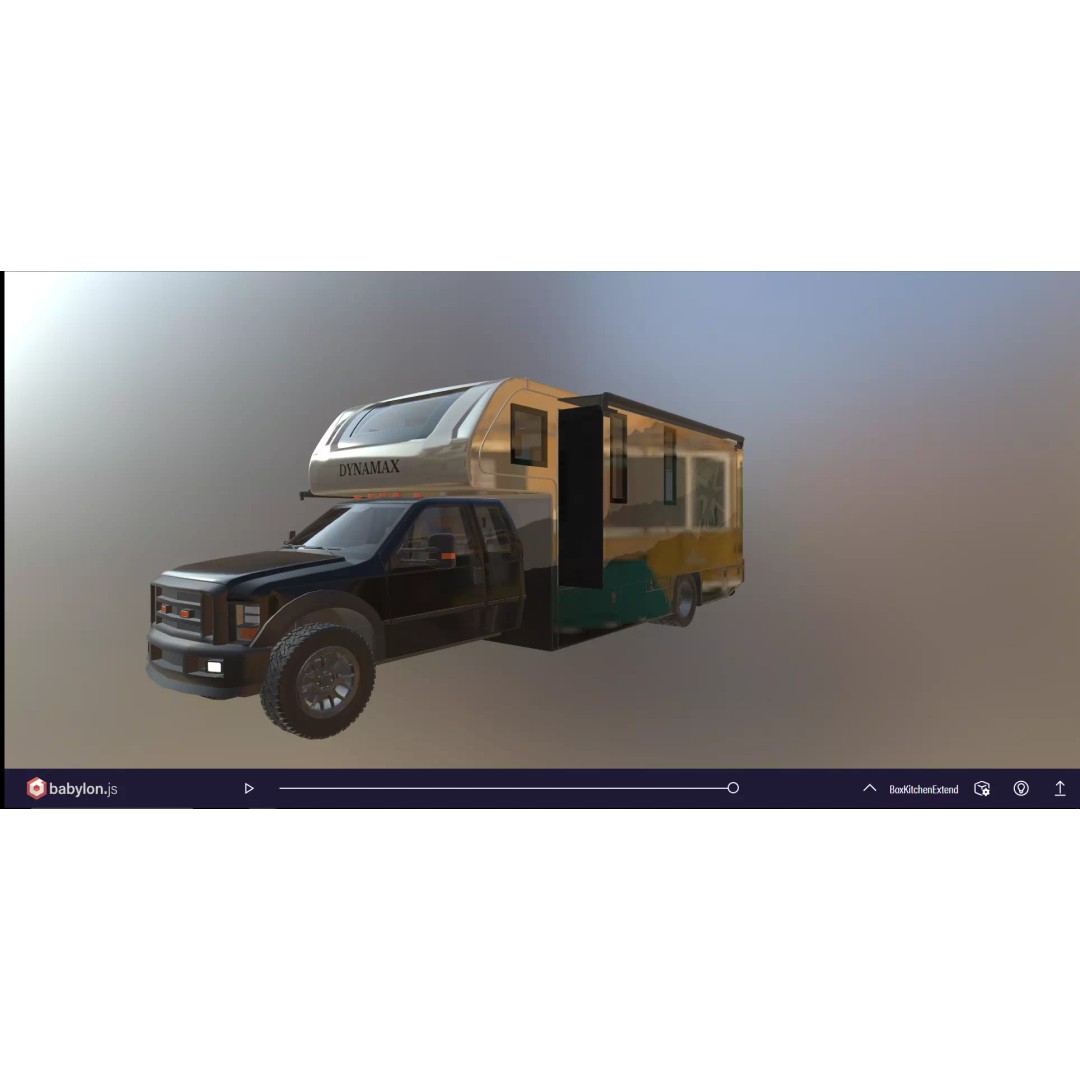 Low-Poly Motorhome 3D Model – Animated RV Asset, Game Ready GLB - View 38