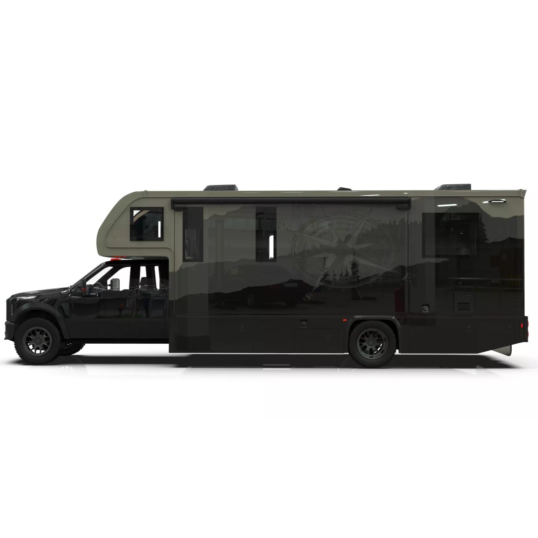 Low-Poly Motorhome 3D Model – Animated RV Asset, Game Ready GLB - View 4